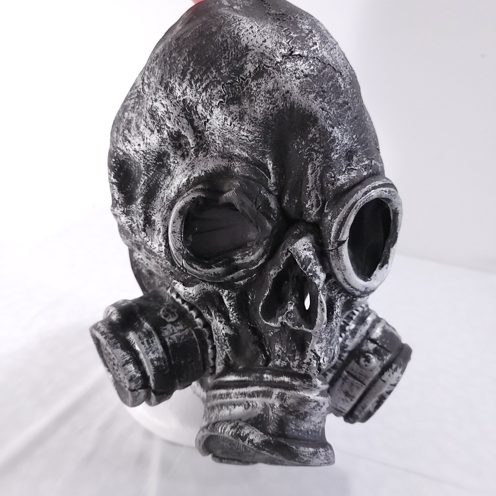 Adult Mens Zombie Biohazard Apocalypse Skull Gas Mask Halloween Head Dress